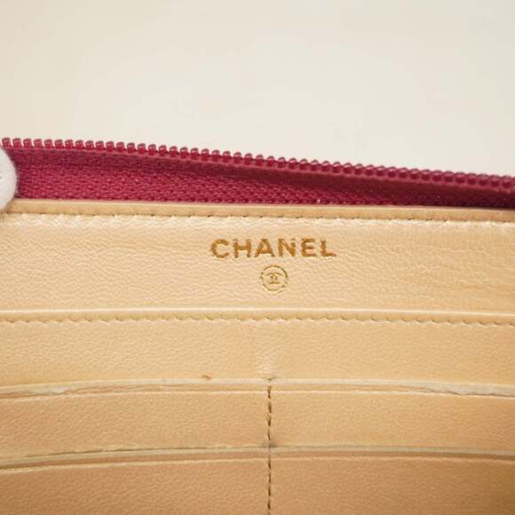 Chanel long wallet, Camellia design, lambskin, pink champagne, women's. - Picture 4 of 15